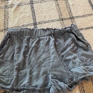 Shinestar Gray Cargo Shorts Elastic Waist